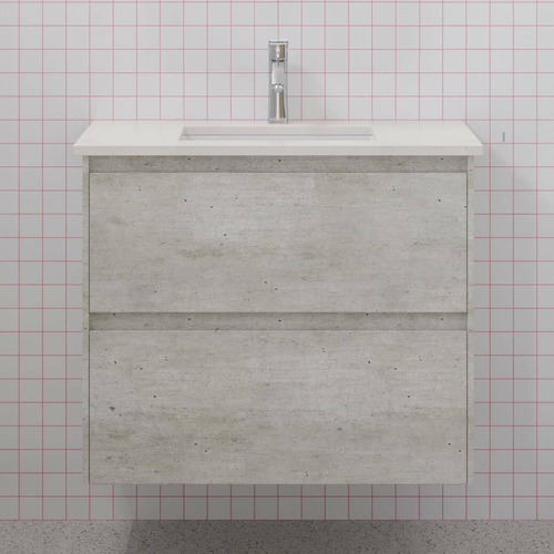 Sarah Bianco Marble Look Amato Industrial Wall Hung Vanity Unit